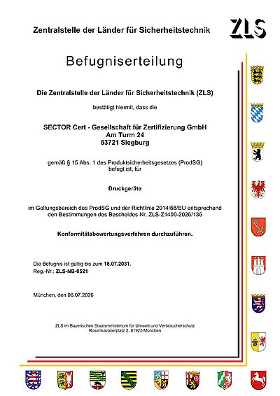 Vorschau: ZLS-Befugniserteilung für SECTOR Cert