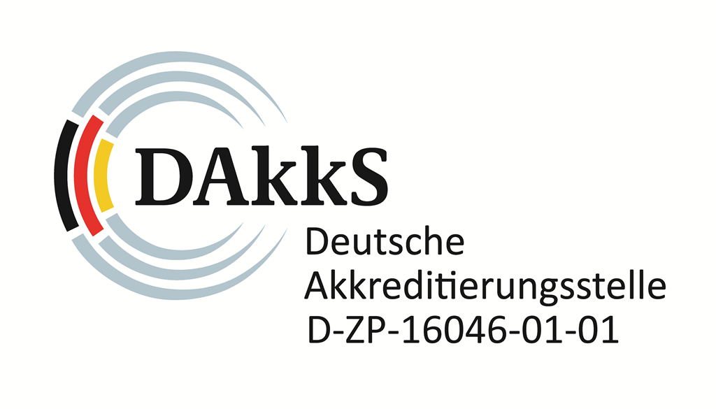 DAkkS-Akkreditierungssymbol · Registriernummer D-ZP-16046-01-01