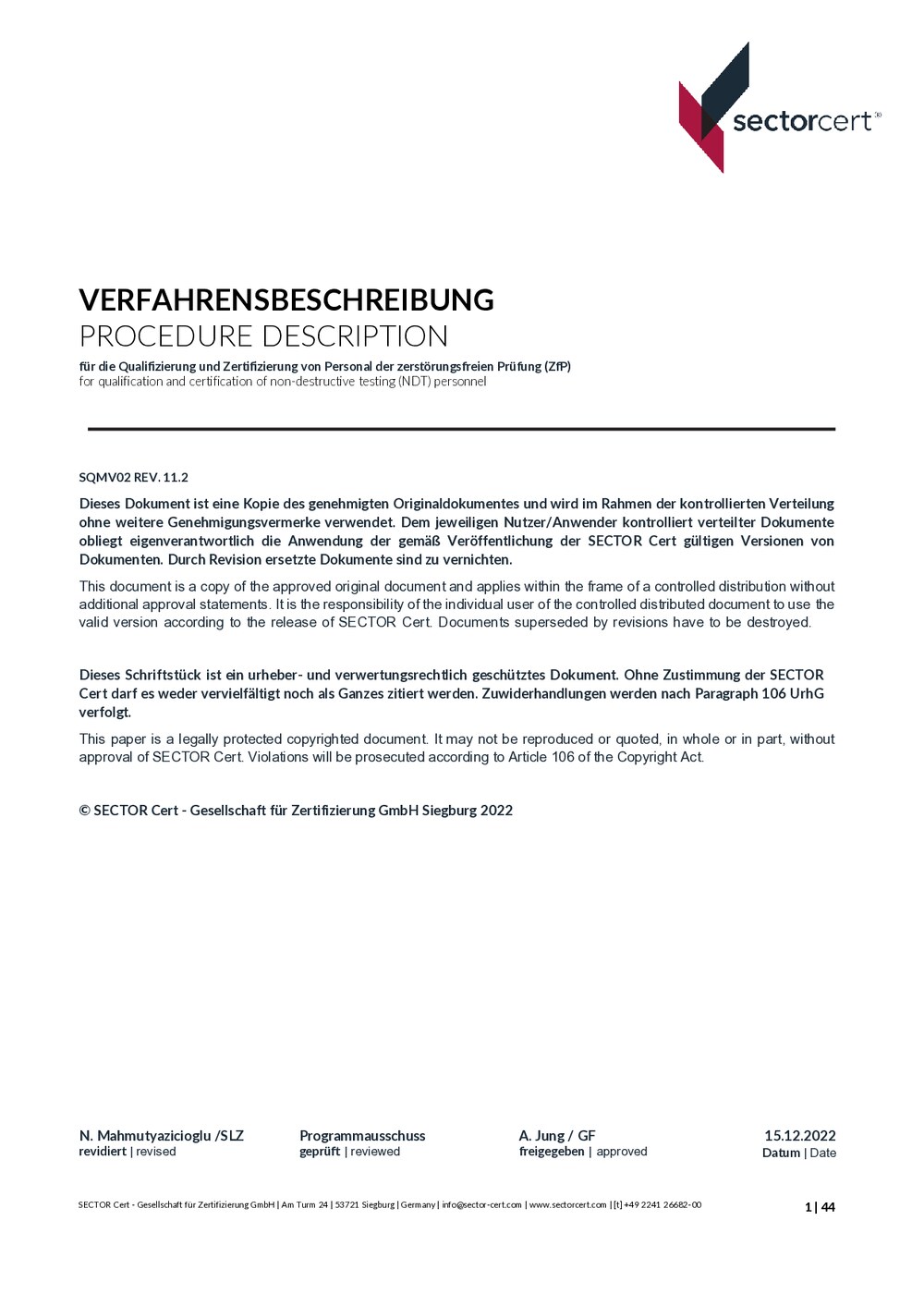 Vorschau Zertifizierungsprogramm DIN EN ISO 9712