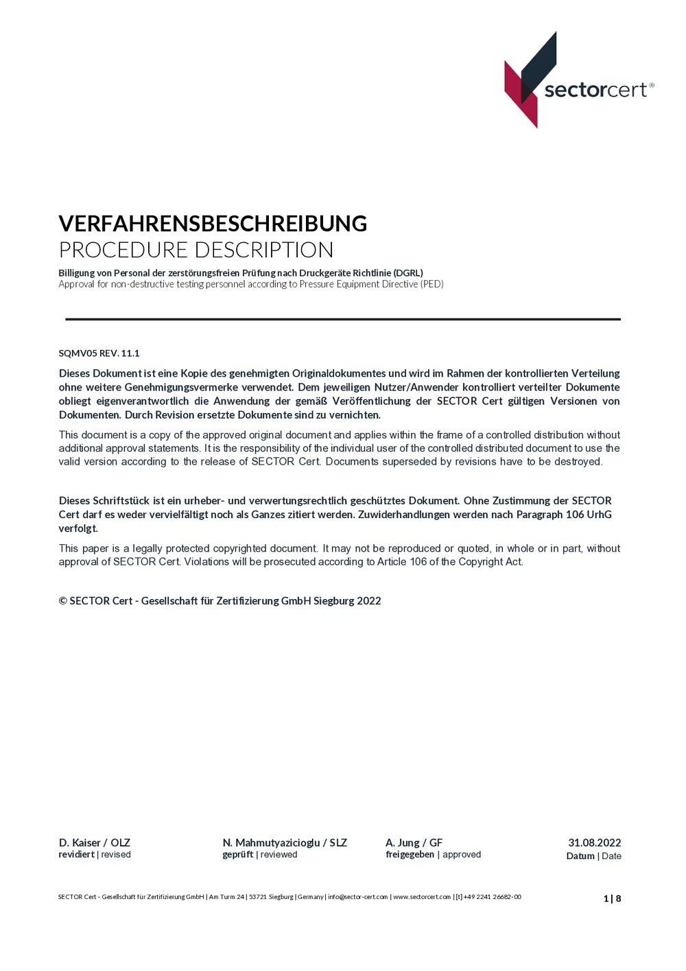 Vorschau Zertifizierungsprogramm Druckgeräterichtlinie